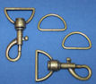 Swivel Hooks & D-Rings - 1 1/4" - Gold Swivel Hooks & D-Rings - 1 1/4" - Gold